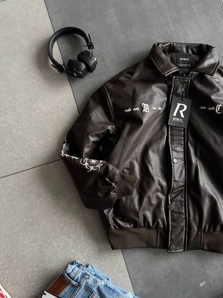 Чоловічий бомбер oversize з вишивкою Kret12_3et19e6 фото