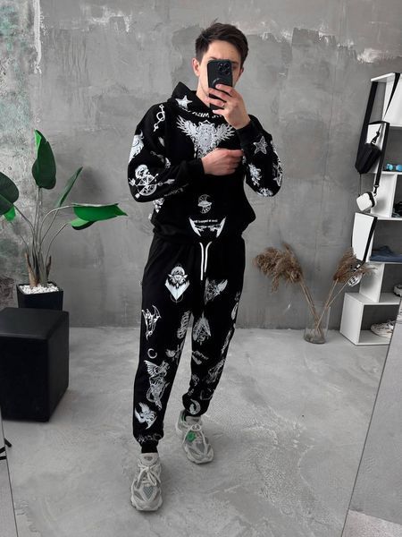 Чоловічий костюм oversize худі + штани p27fhs1 фото