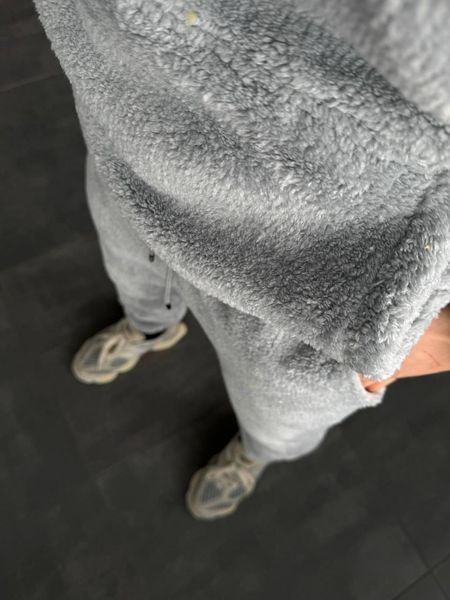 Плюшевий костюм Teddy худі + штани сірий Plhs3_3et18c6 фото