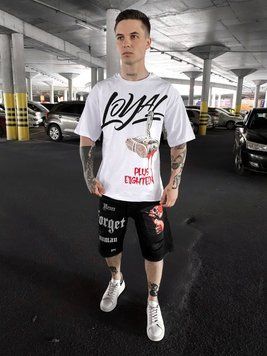 Футболка oversize з принтом Joker чорна SOf242 фото
