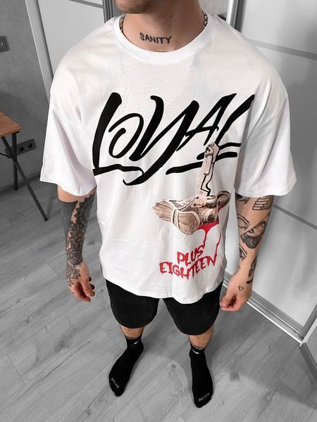 Футболка oversize з принтом Joker чорна SOf242 фото