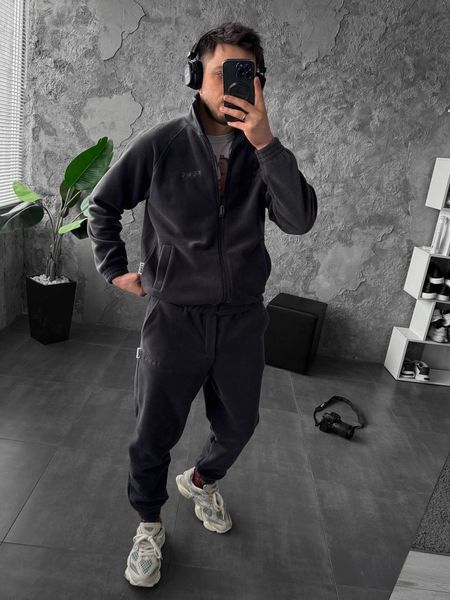 Флісовий костюм oversize сірий soldmars2 фото