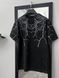 Футболка oversize з принтом-блискавкою чорна Sof256 фото 1