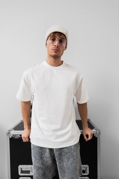 Базова футболка oversize біла so24f5 фото