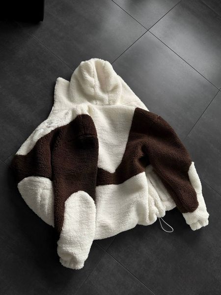 Чоловічий бомбер Teddy коричневий з білим mad512_3et20b1-2 фото
