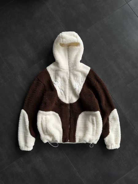 Чоловічий бомбер Teddy коричневий з білим mad512_3et20b1-2 фото
