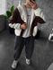 Чоловічий бомбер Teddy коричневий з білим mad512_3et20b1-2 фото 1